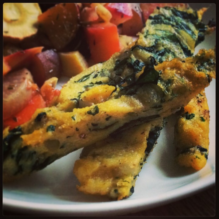 Polenta met spinazie