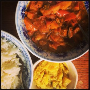 Pompoen Aubergine Curry
